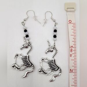 Unicorn Skeleton Earrings